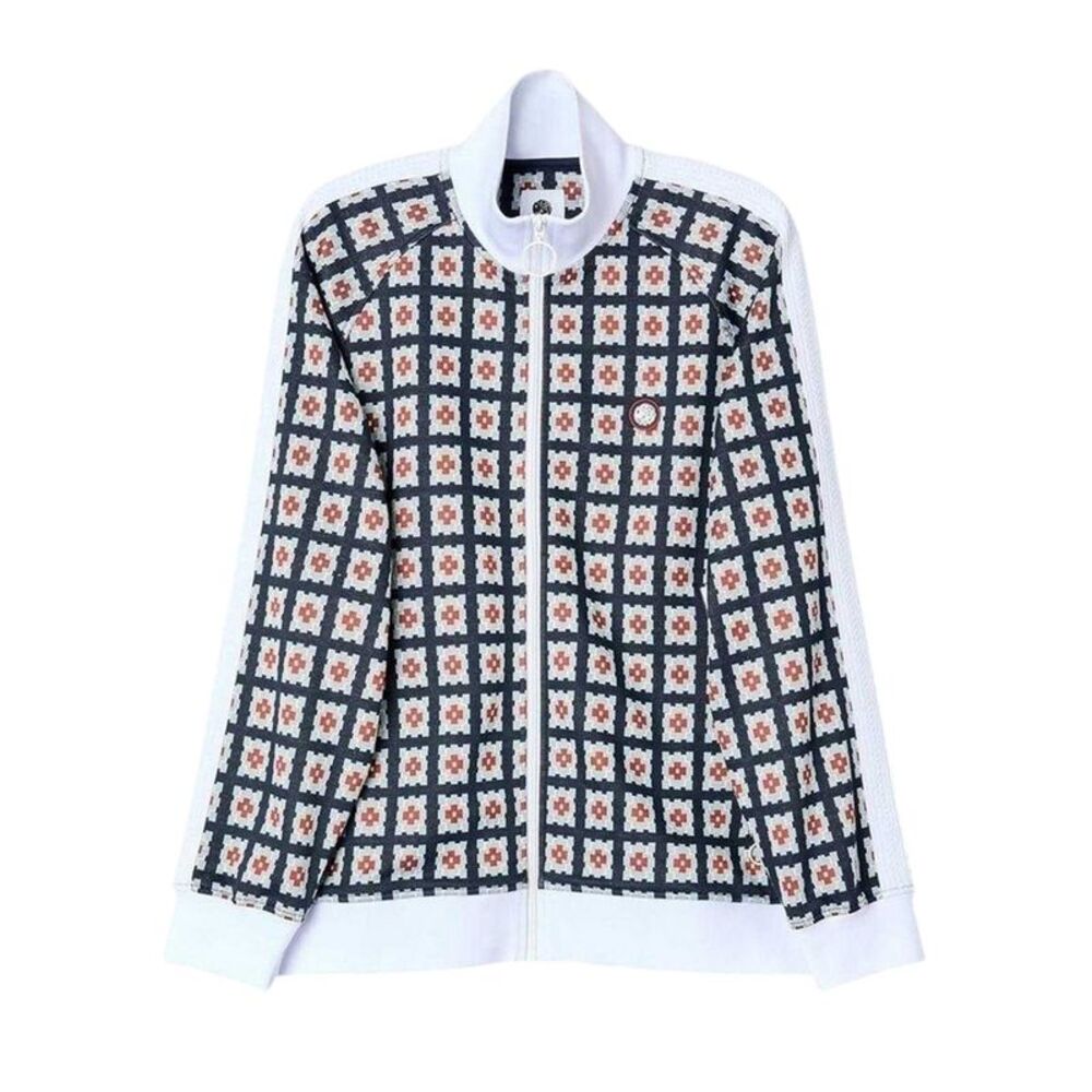 Pretty Green Mens Timperley Geometric Pattern Long-Sleeved Track Jacket / Multic